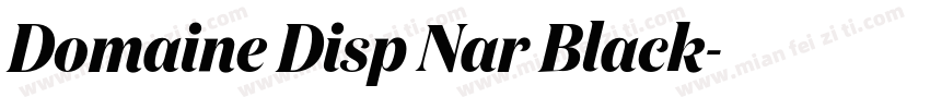 Domaine Disp Nar Black字体转换